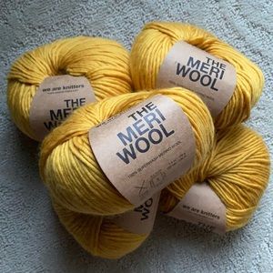 LOT OF 5 NEW We Are Knitters | The Meriwool 100% Superwash Merino n Mustard 100g